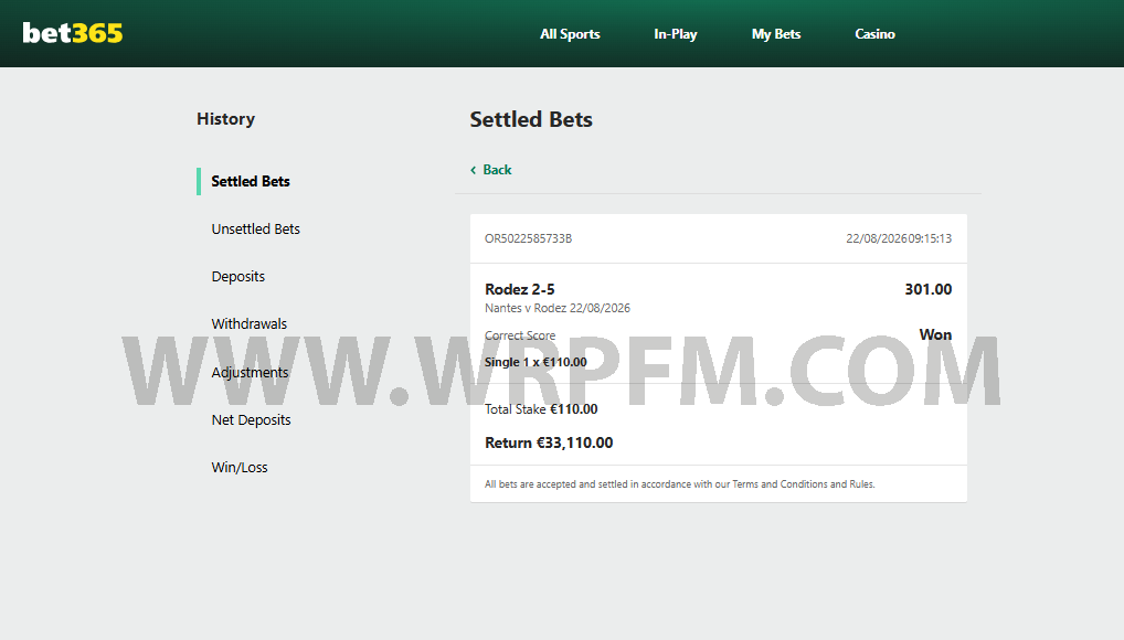 Fixed Match Correct Score